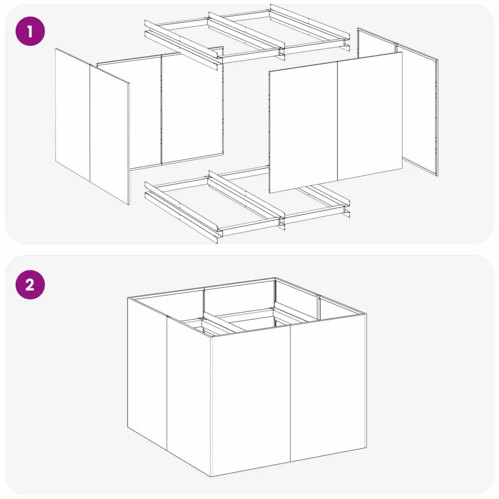 Vaso da giardino Bianco 80 x 80 x 60 cm 8005919