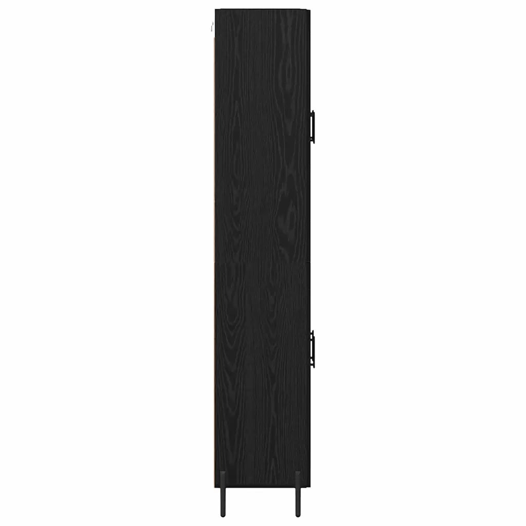 Credenza 2 pcs Rovere Nero Legno multistrato 3416060