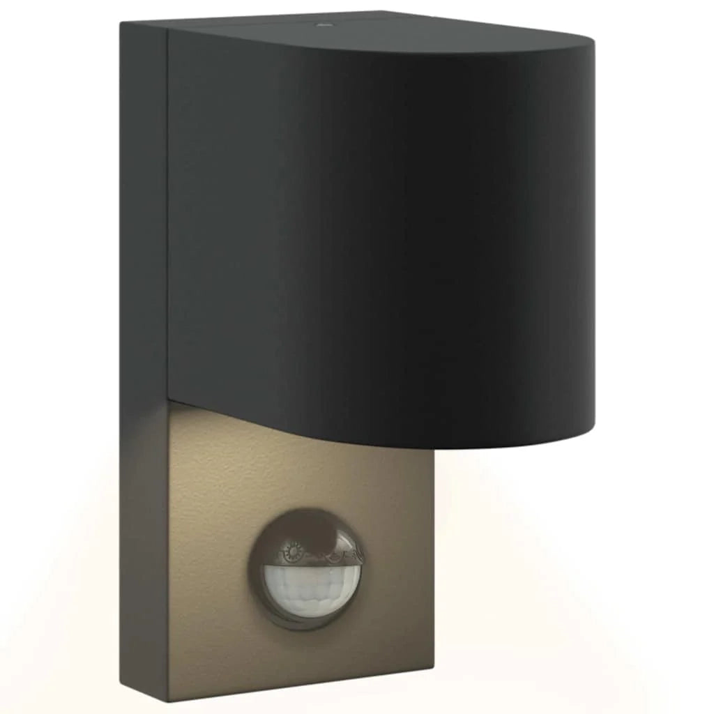 Set di 2 applique da esterno orientabili 12 x 7 x 15 cm in acciaio inox nero 02_0056530
