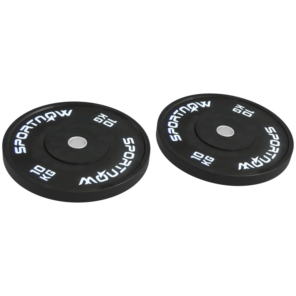 Dischi da 10kg per Bilanciere ¨C zephmum ¨C Set di 2, Nero, ?5cm