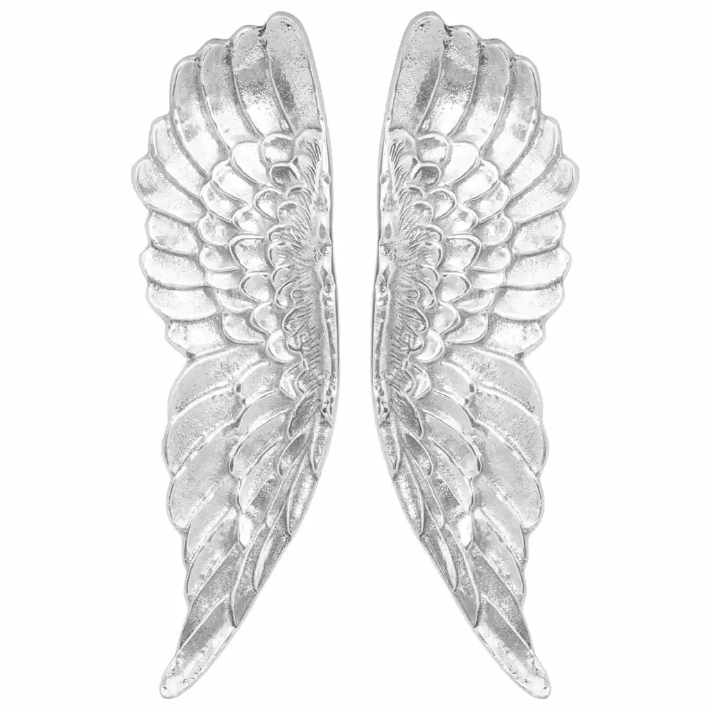 Scultura con ali 2 pcs Argento 31 x 5 x 91 cm Alluminio 42000133