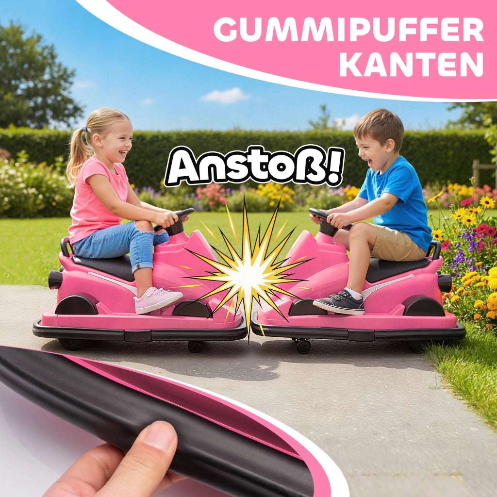 Autoscooter Bambini 360¡ã LED Rosa ¨C Minimal ¨C 3-8 Anni