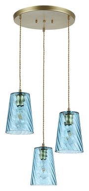 Lampada a sospensione moderna Rabalux Azurine 3xE27 oro
