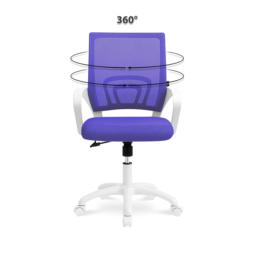 Sedia da ufficio ergonomica girevole viola - Happy - SU34HAPB