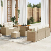 Set Divano da Giardino 8 pcs Beige polyrattan 3361946