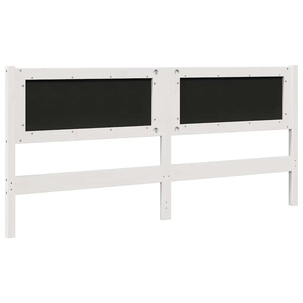 Testiera imbottita-Testiera con Cuscini-Testata Bianco 180 cm Pino massello