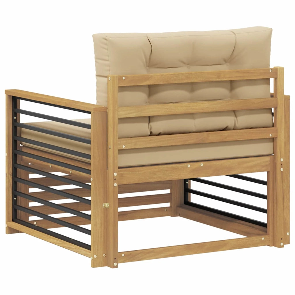 Divano da esterno Poliestere Bianco e beige 3439150