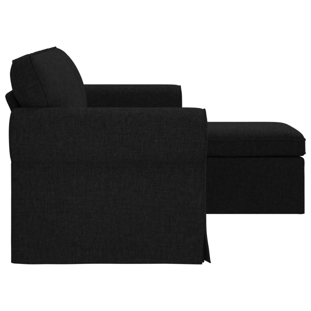 Divano Nero 195 x 138 x 80 cm Tessuto 42024329