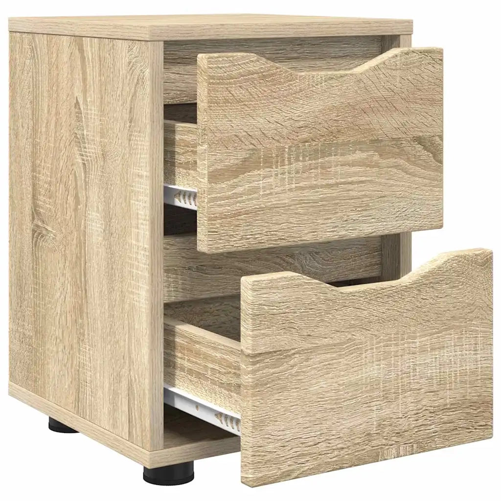 Comodini con cassetto 2 pz-Set di 2 Tavolino da notte Rovere Sonoma 30,5 x 30 x 43 cm