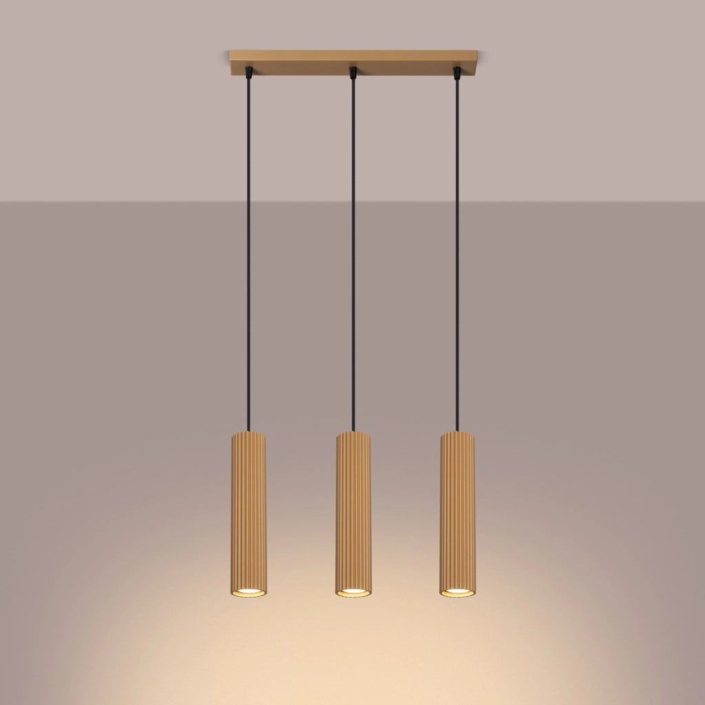 Lampada a sospensione KARBON 3L oro