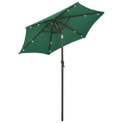 Ombrello | Parasolne da Giardino con Luci LED Verde 200x211 cm Alluminio