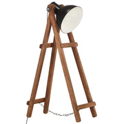 Lampada da Pavimento Nera E27 in Legno Massello di Mango 320589