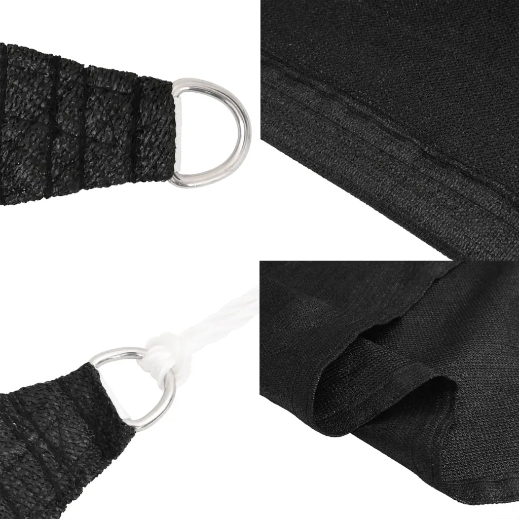 Vela Parasole-Telo Ombra-Vela Ombreggiante 160 g/m2 Nera 3x4,5 m in HDPE