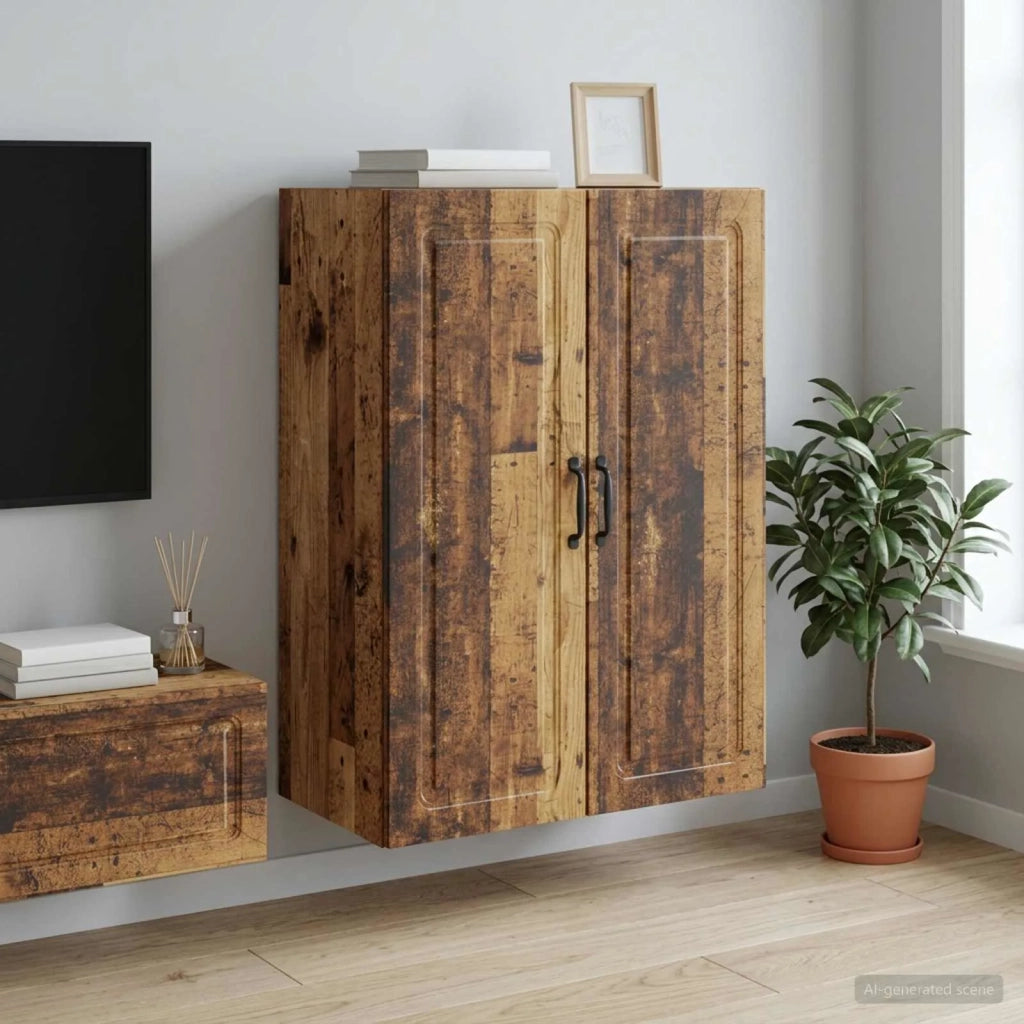Mobiletto a muro Legno antico 66 x 34,5 x 90 cm 899253