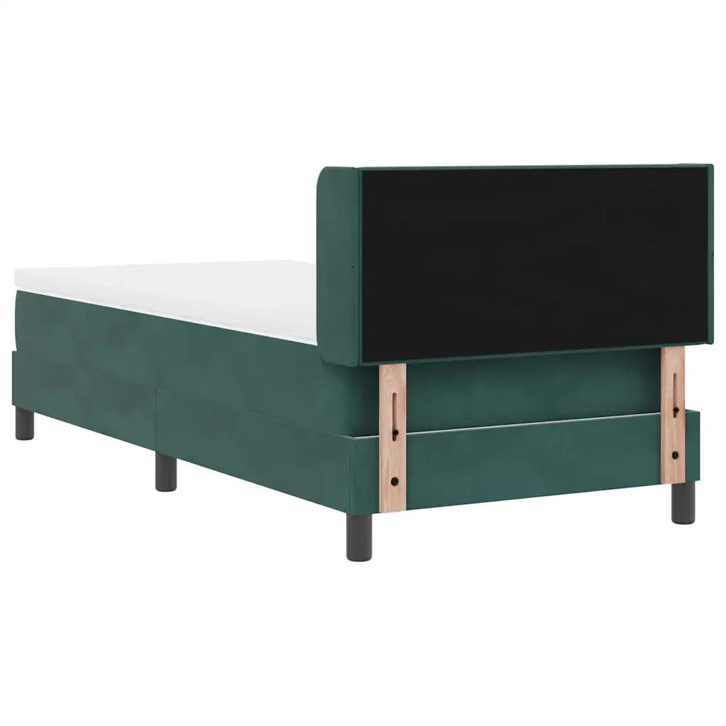 Letto a molle con testiera Verde Scuro 200 x 100 cm Velluto 3341459