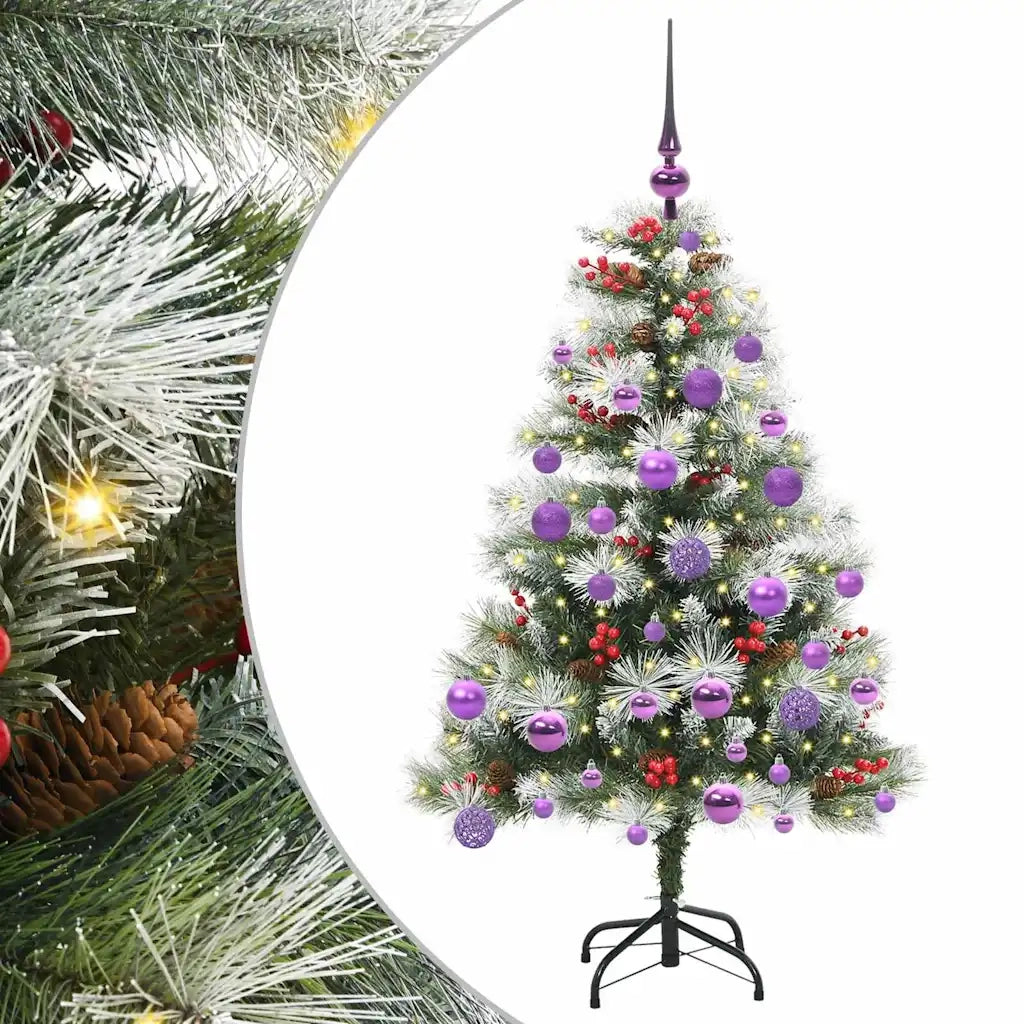 Albero di Natale artificiale Verde e bianco 120 cm 3395167