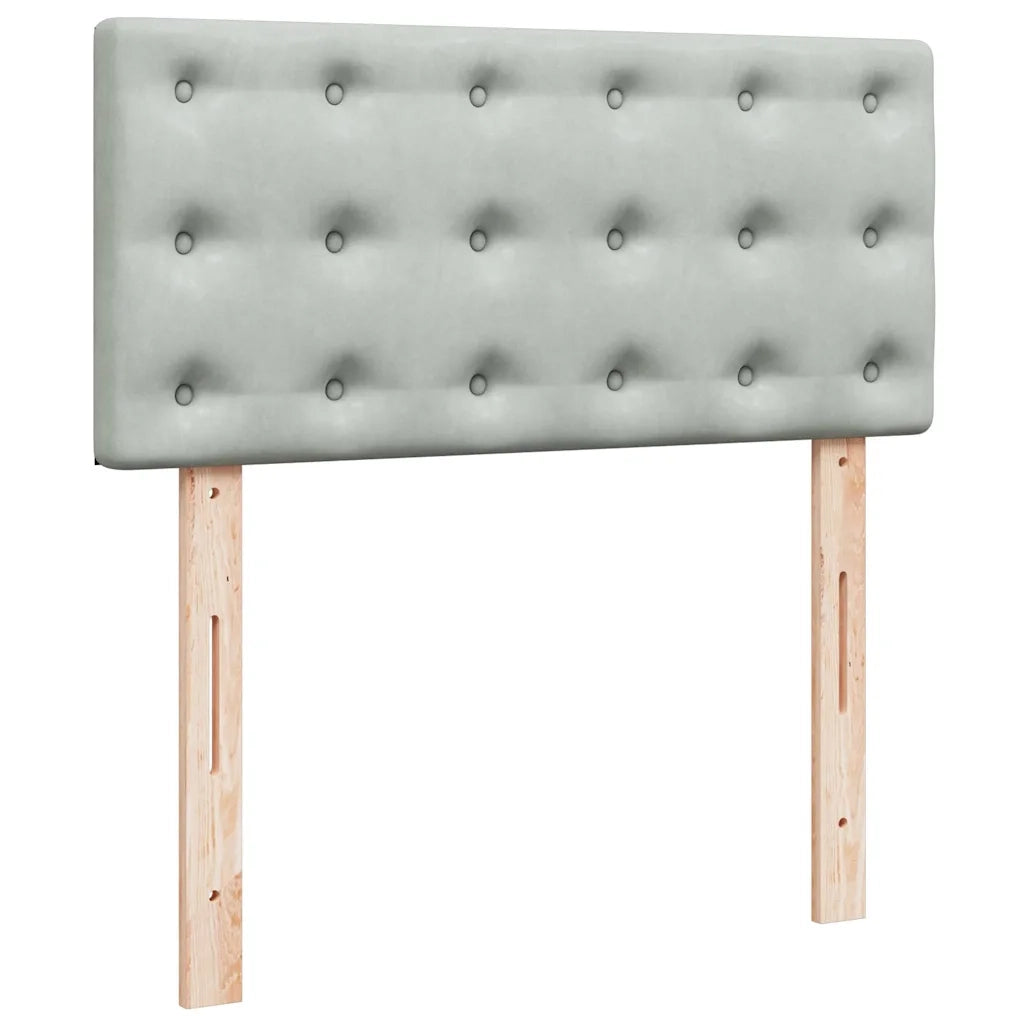 Struttura Letto Pouf con Materasso 90x190 cm in Velluto 3312734