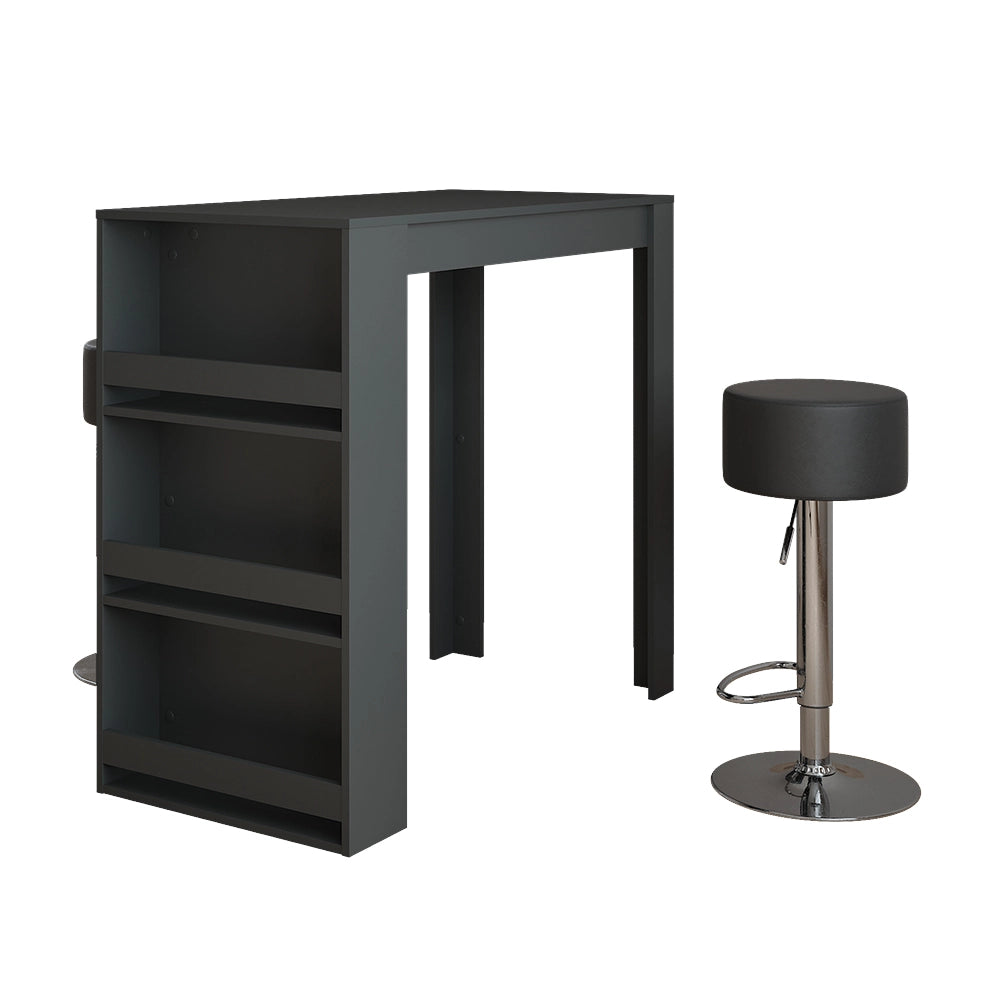 Vicco tavolo bar con sgabelli Antracite 57 x 117 cm con 2 sgabelli da bar