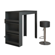 Vicco tavolo bar con sgabelli Antracite 57 x 117 cm con 2 sgabelli da bar