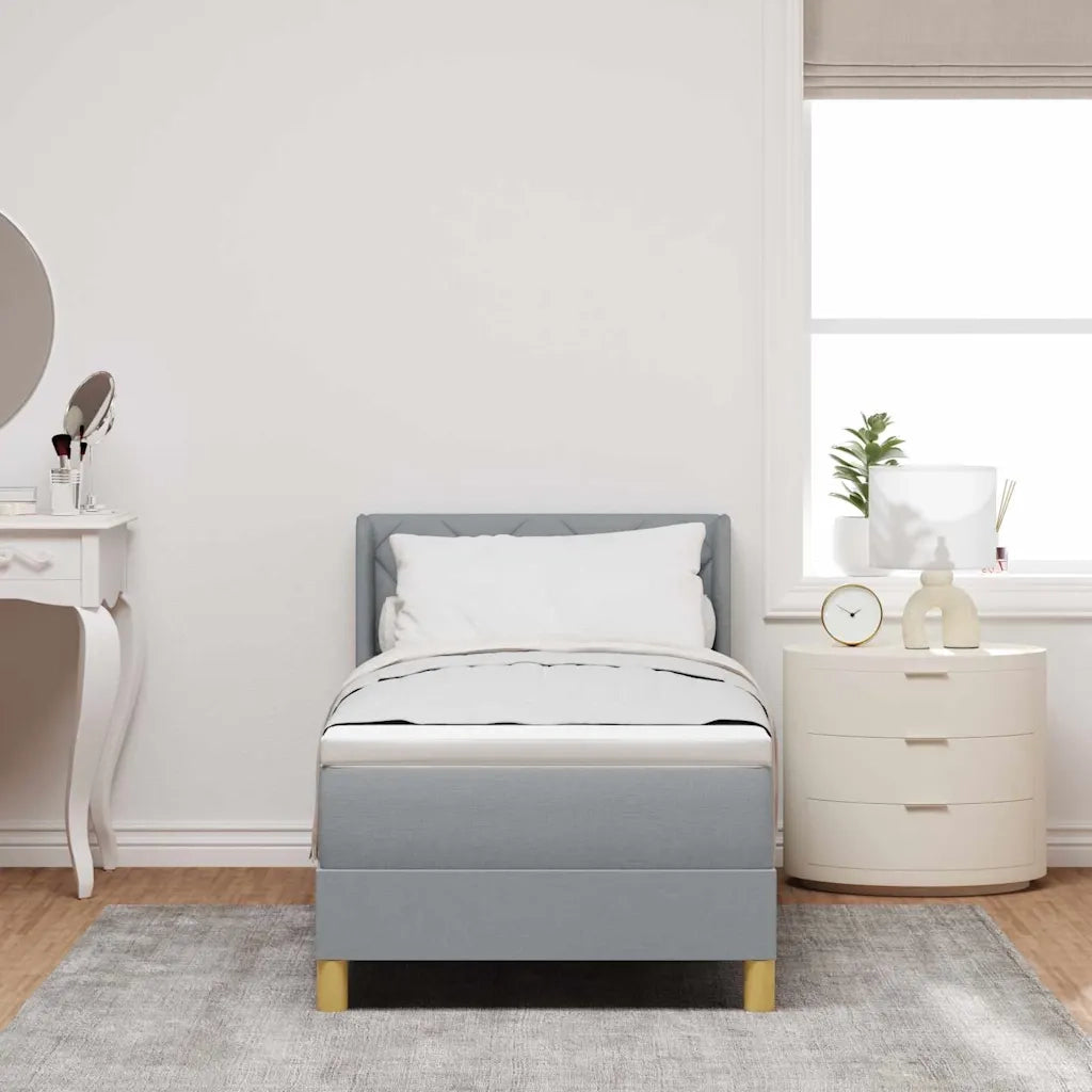 <strong>Letto a Molle< / strong> Grigio chiaro 80 x 200 cm