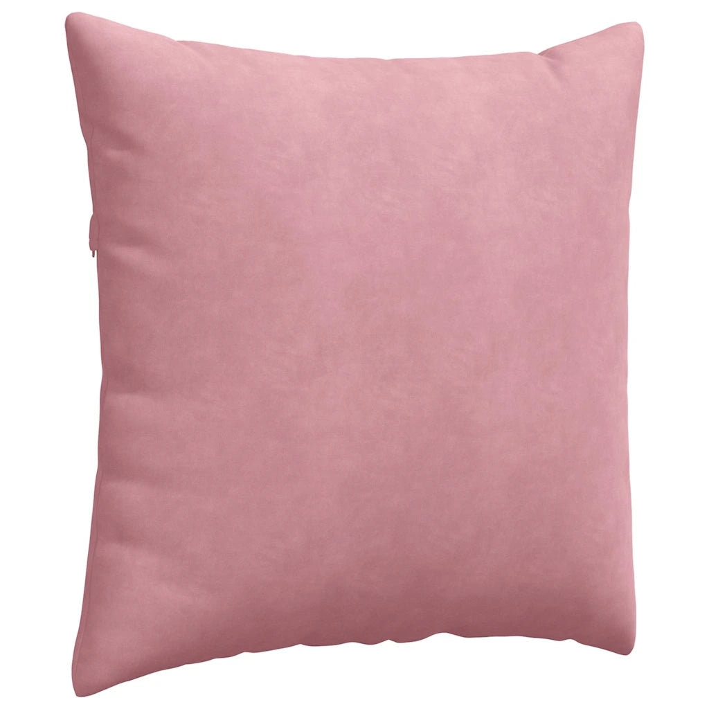 Cuscini da Divano 2 pz-Set di 2 Cuscini per Sofa Rosa 80 x 80 cm Tessuto in Cords