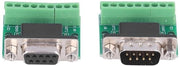 Adattatore DB9 Connessione a 9 Pin per Computer Cavi Seriale con Terminal a 9 Pozzi