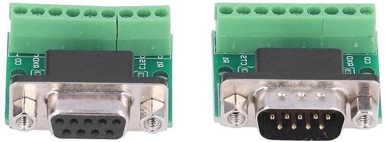 Adattatore DB9 Connessione a 9 Pin per Computer Cavi Seriale con Terminal a 9 Pozzi