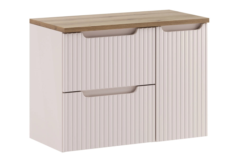 Set mobili bagno 80 cm con piano e mobile cargo Nova Cashmere 80 cm
