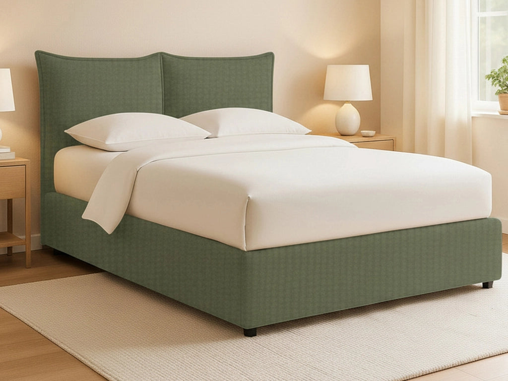 Penzance, Letto Piazza e Mezza Sfoderabile Made in Italy, Verde