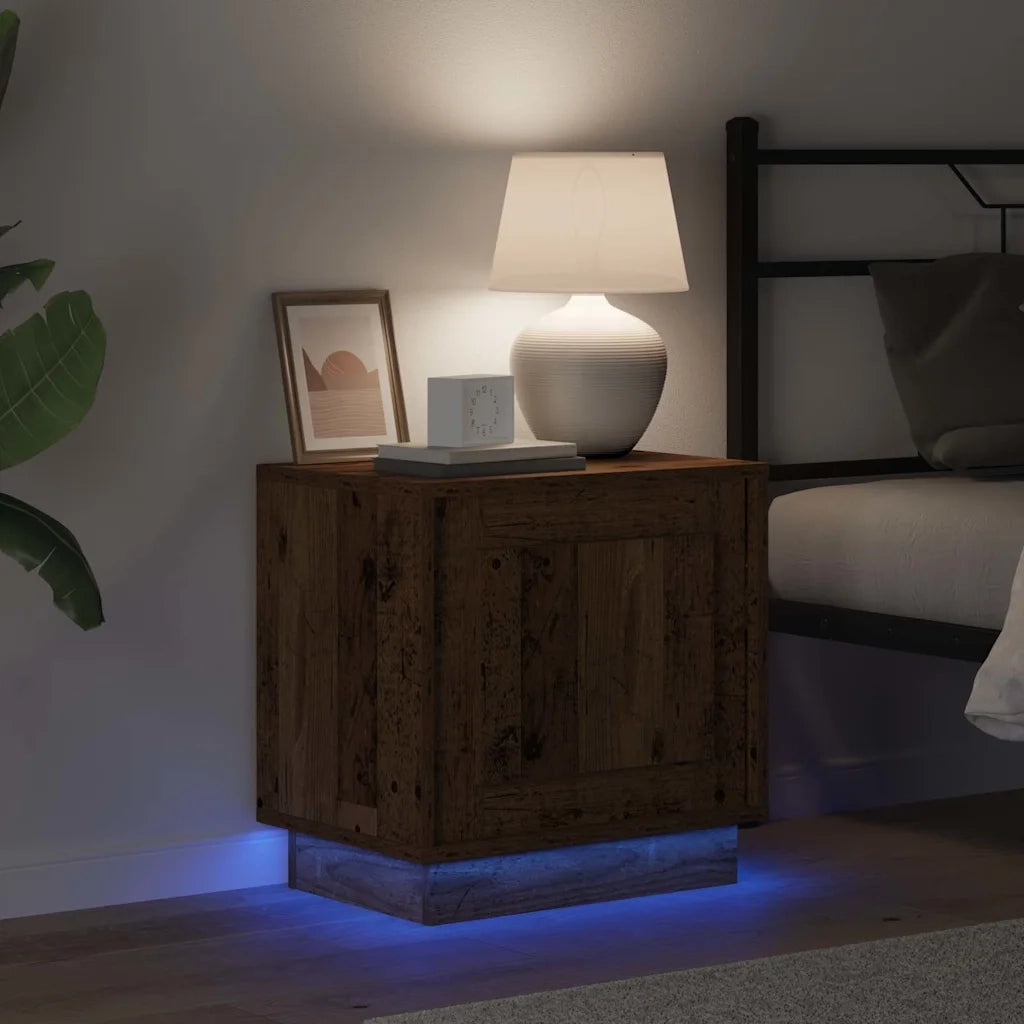 Set di 2 Comodini | Armadio da Notte | Mobiletto da notte Legno vecchio 44 x 34,5 x 45 cm