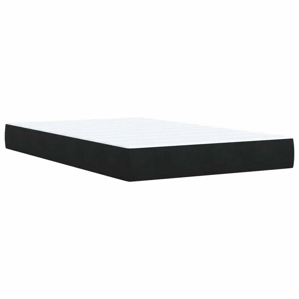 Letto box spring con materasso Nero 120 x 200 cm Velluto 3453127