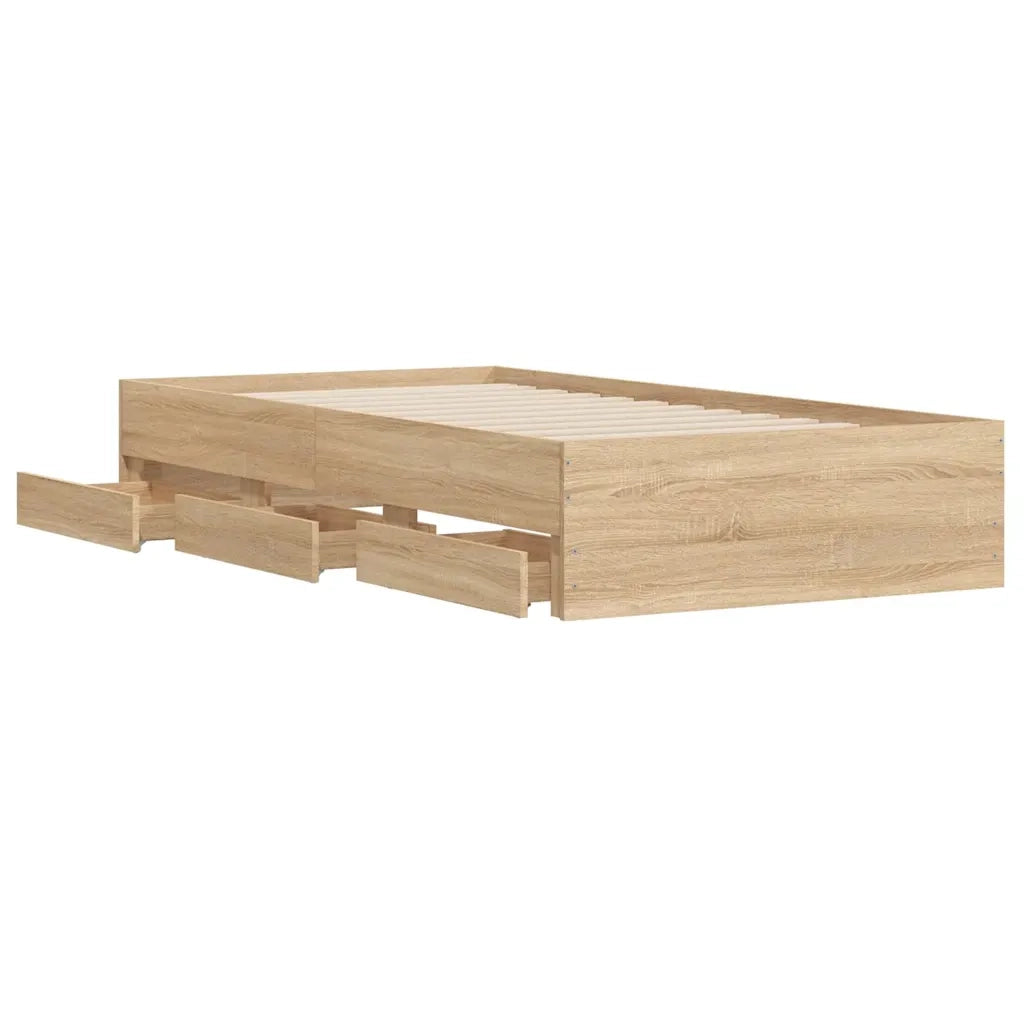 Giroletto Cassetti Rovere Sonoma 90x200 cm Legno Multistrato 3207296
