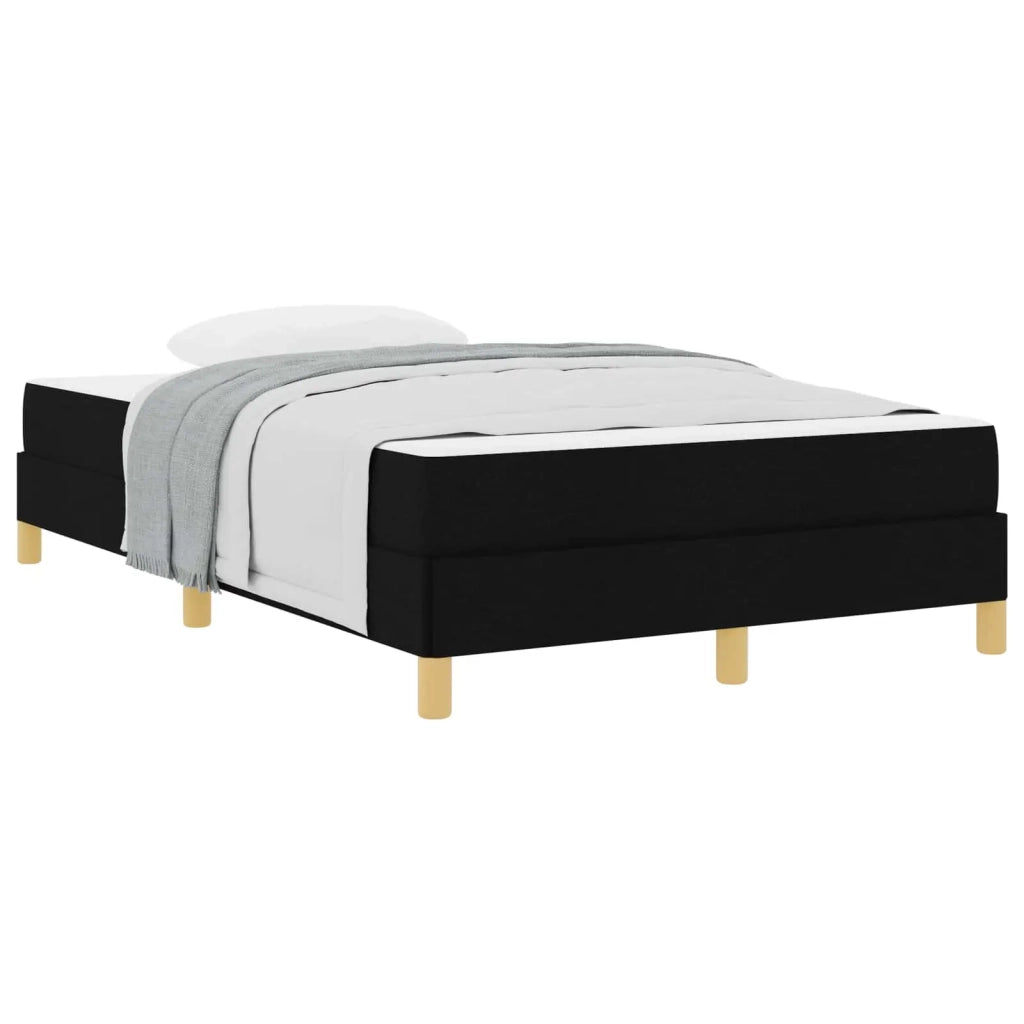 Letto a molle con materasso Nero 120 x 190 cm Tessuto