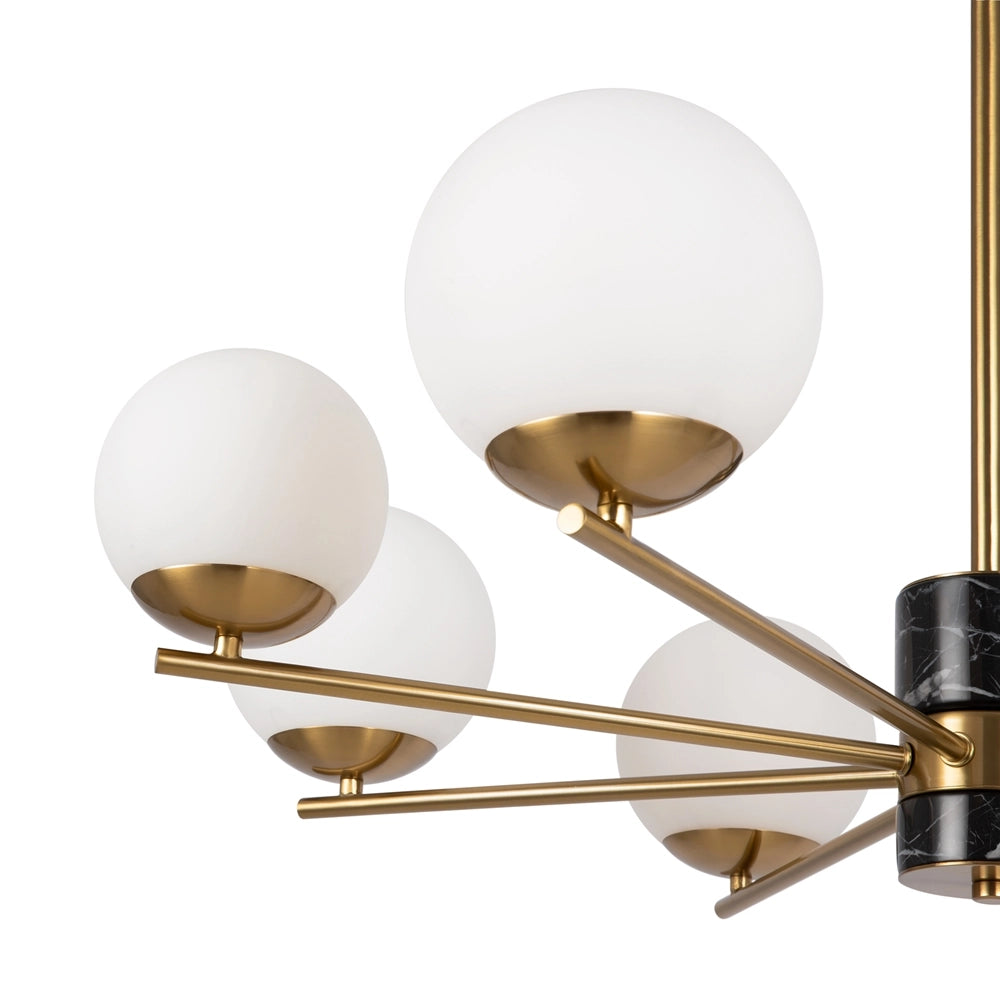 Lampada a sospensione Maytoni Marble Ø81 ottone 8 luci