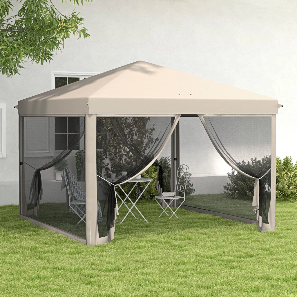 Gazebo da Giardino 3x3 m ¨C Minimal ¨C Beige Acciaio