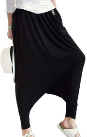 Borsa Casual Baggy Drop Crotch Donna - Nero, Dimensione Unica