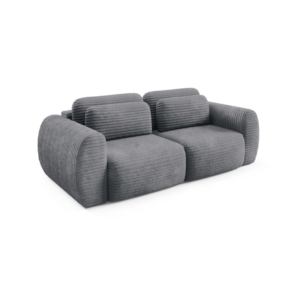 Golgi, Divano Letto 2 Posti Contenitore, 266x121 cm Grigio