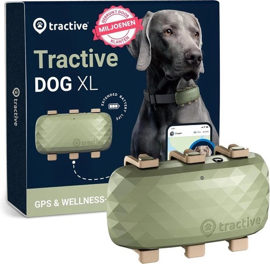 Tracciatore GPS per cani XL | Fino a 1 mese di batteria | Leader del mercato | Tracciamento in tempo reale a livello mondiale | Allarme fuga | Monitoraggio attività e ricezione di avvisi di salute