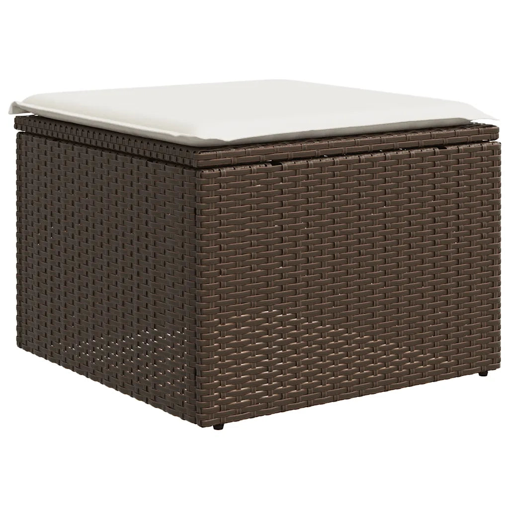 Set Divani da Giardino 8 pz con Cuscini Marrone in Polyrattan 3220492