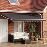 Tenda retrattile manuale Antracite 4 x 2 m 3418926