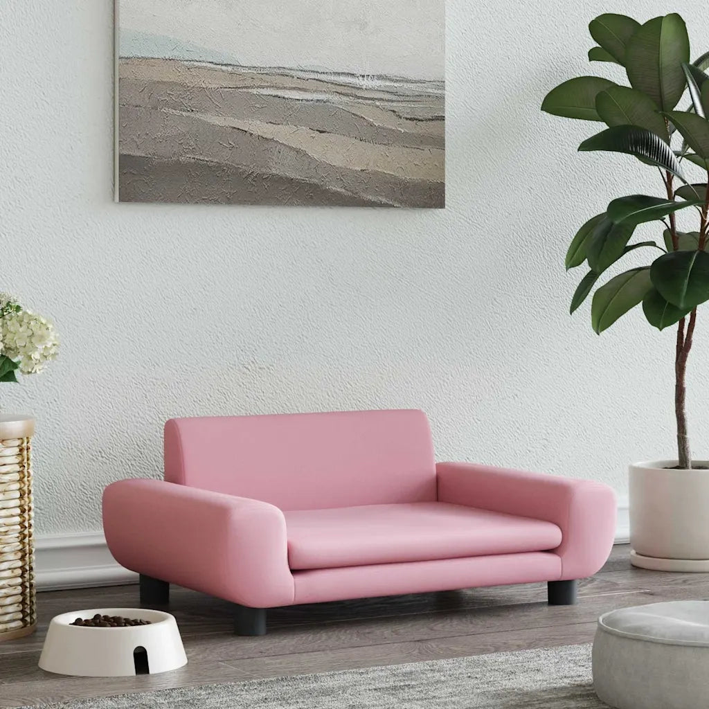 Lettino per Cani Rosa 70x45x33 cm in Velluto 171991