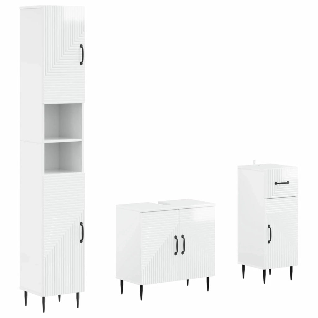 Set di armadietti da bagno in 3 pezzi HAARLEM 3417859