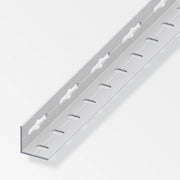 Angolare forato alluminio argentato 23,5x23,5 mm