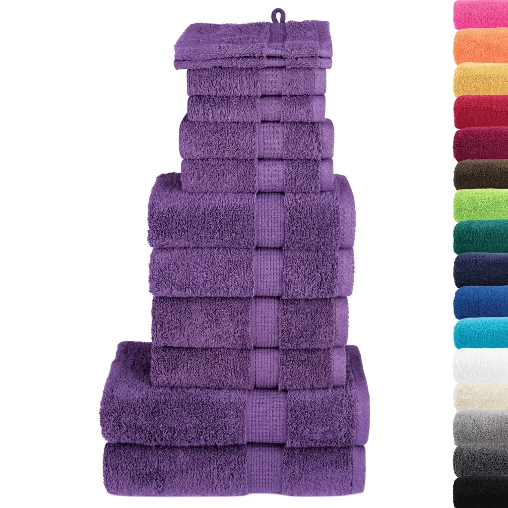 Set ASciugamani SOLUND 12 pz | Teli per bagno Viola 600 gsm