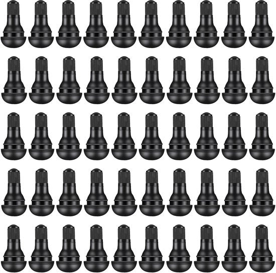 Ventiello gommoso per auto, 50 pezzi - Ventielli in gomma - Ventiello per auto - Ventiello a inserimento rapido - Adatto per auto/motocicletta/quad - Di alta qualità e a tenuta d'aria - Ventiello