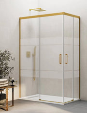 Box doccia ingresso angolare 2+2 THALASSA (BASIC) 120x75 cm Oro vetro serigrafato