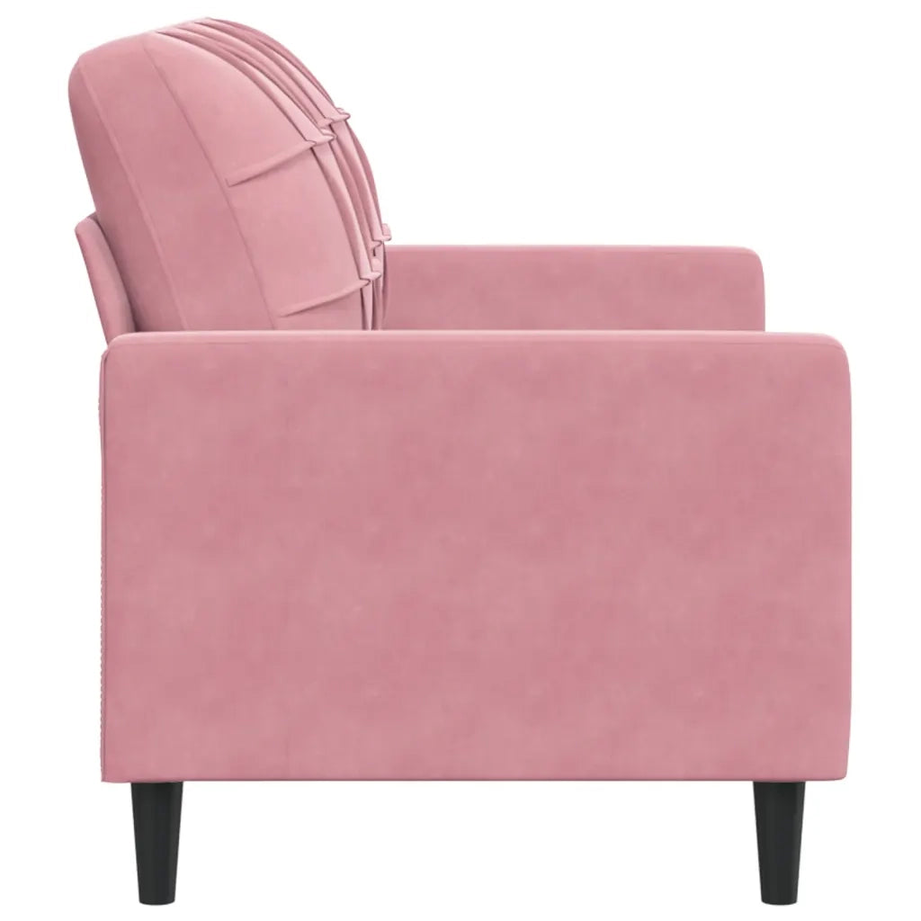 Divano a 2 Posti-Sofa 2 Posti Rosa 120 cm in Velluto 207054