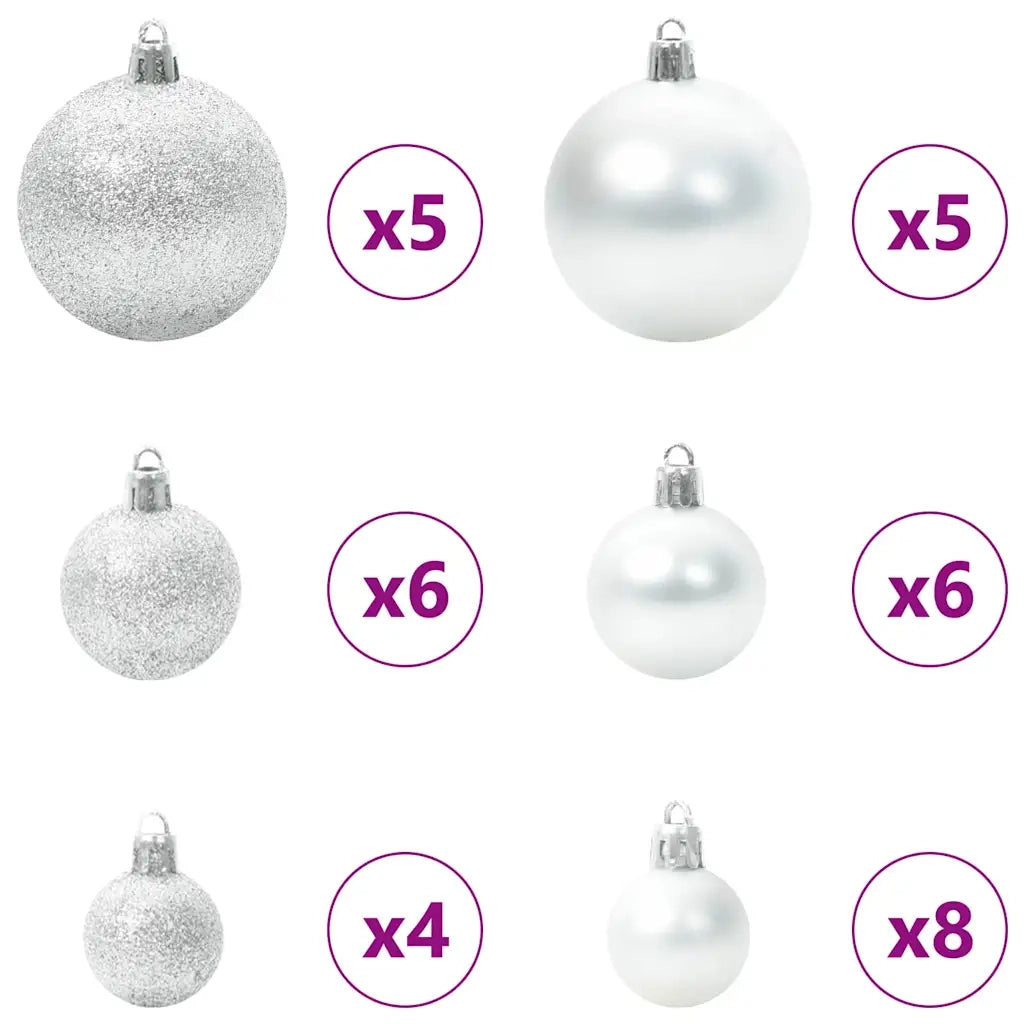 Albero di Natale artificiale con luci integrate Nero 120 cm PVC 3397120