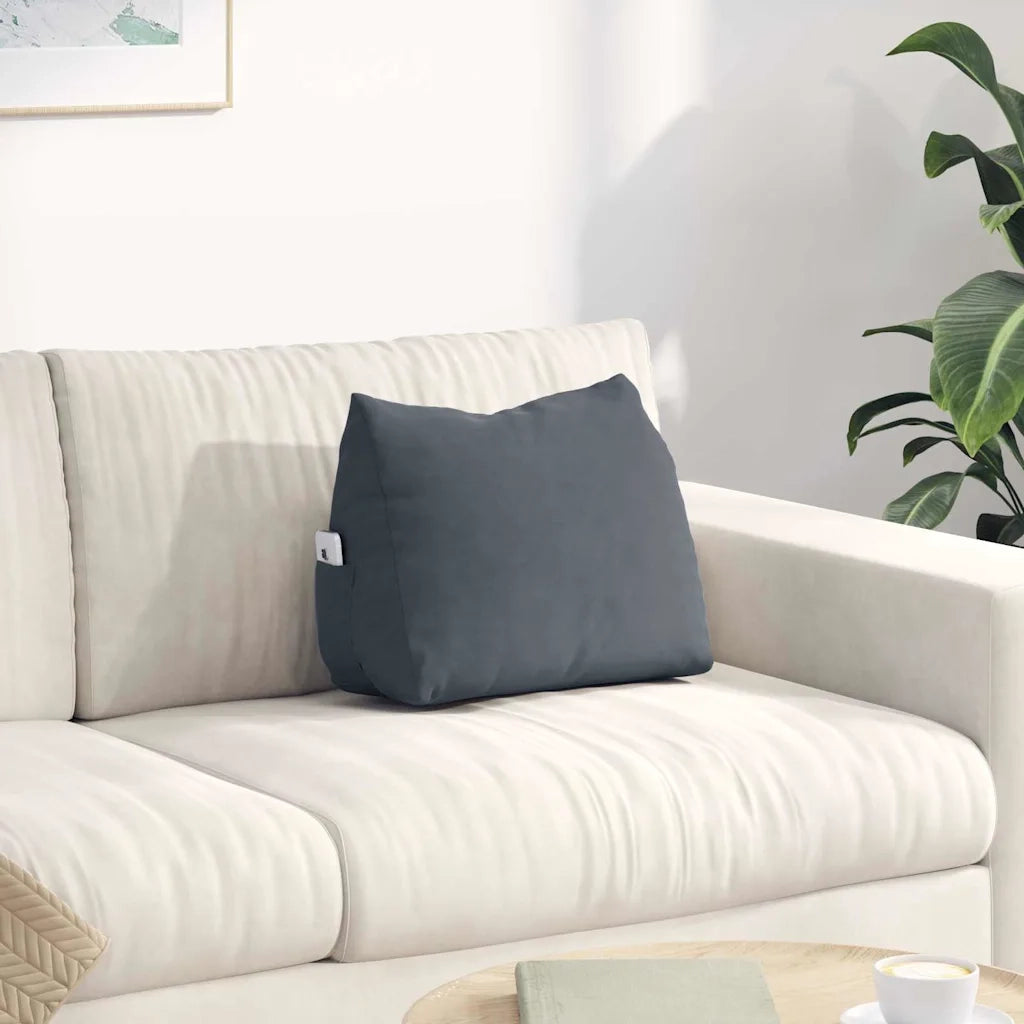 Cuscino per Schiena | Cuscino dorsale Grigio scuro 45 x 20 x 35 cm