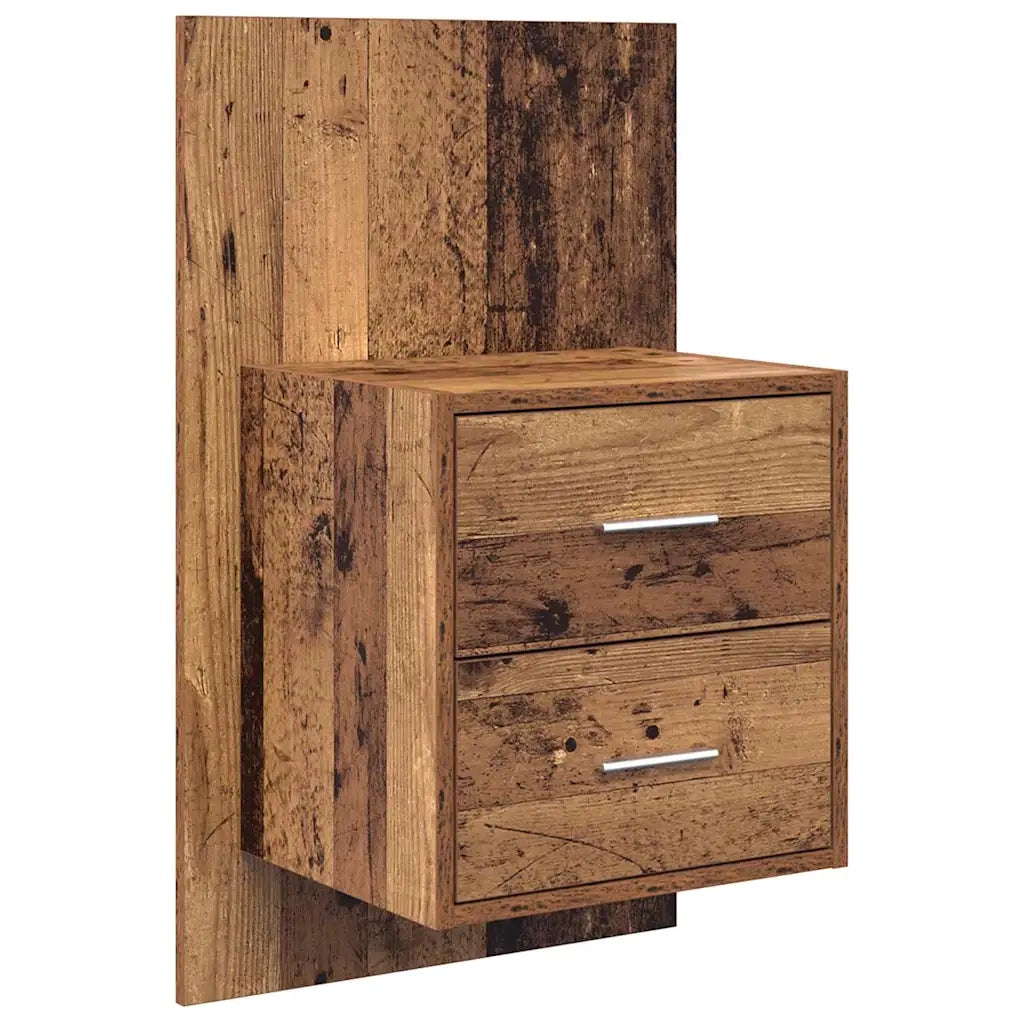 Testata con Comodino 3 pcs Legno vecchio Legno multistrato 3415805